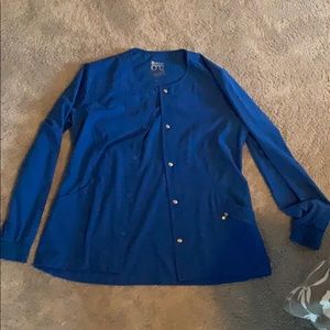 Barco one scrub jacket royal blue